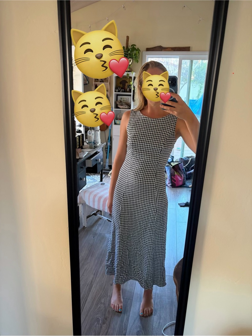 90s Vintage Gingham Dress